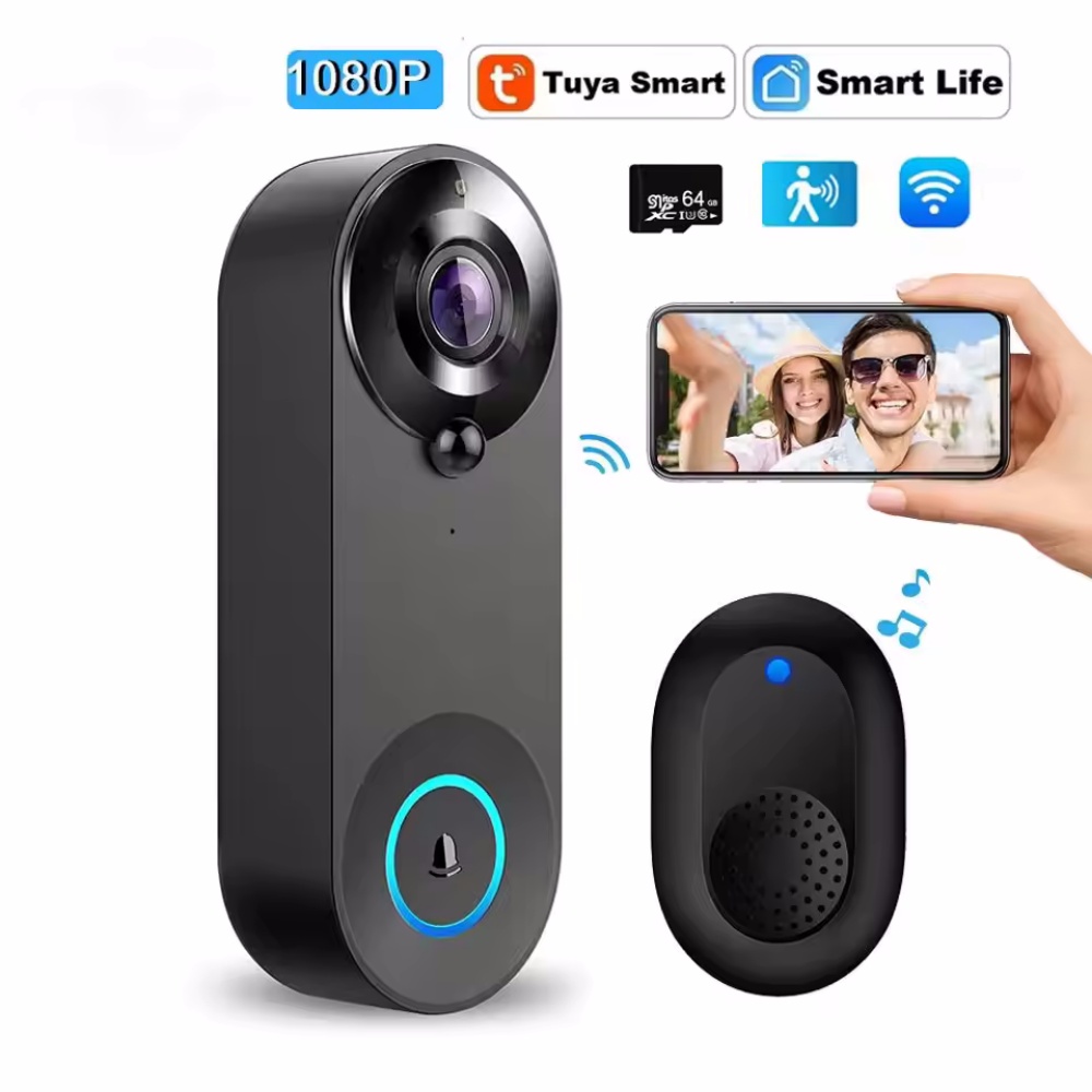 Home Security La - Tuya 1080P Draadloze WIFI Deurbel Video-intercom