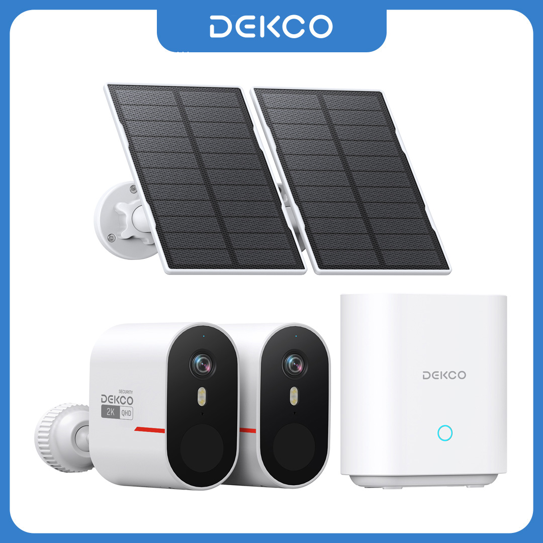 Home Security And Camera System - Dekco 3MP WiFi Solar Camera Systeem