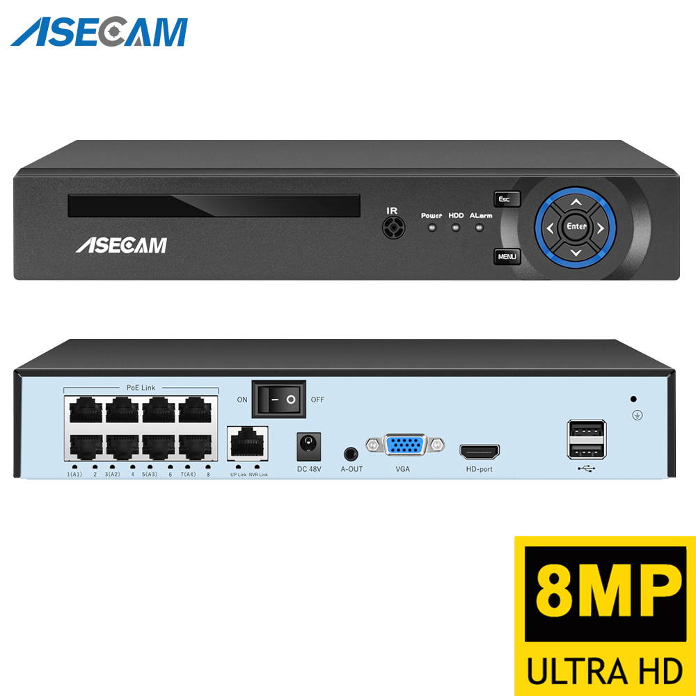 Home Security And Cameras - Super 8MP POE NVR Videorecorder Audio