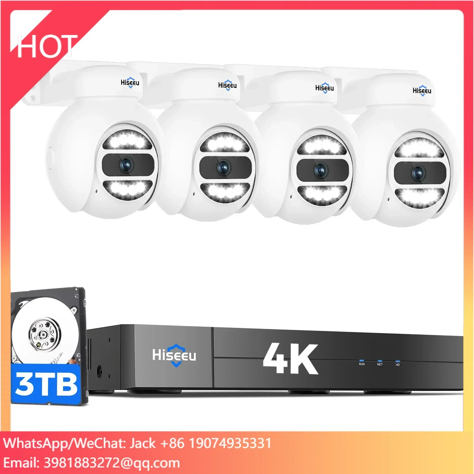 Home Security And Camera System - Hiseeu Automatische Tracking 5mp Poe NVR