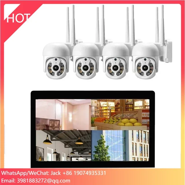 Home Security And Camera System - Alles-in-één met 12 inch. LCD Draadloos
