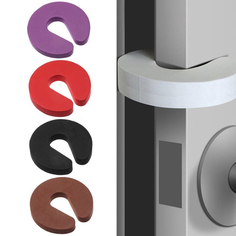 Home Security Kitchener - Zachte schuimdeurstopper, vingerbeschermer, deurclip, huisbeveiliging, veiligheidsmiddelen,