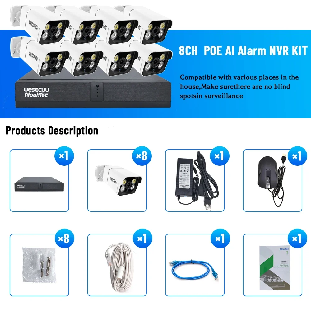 Home Security And Camera System - Fabrikant 5mp 4k 8mp 4 8