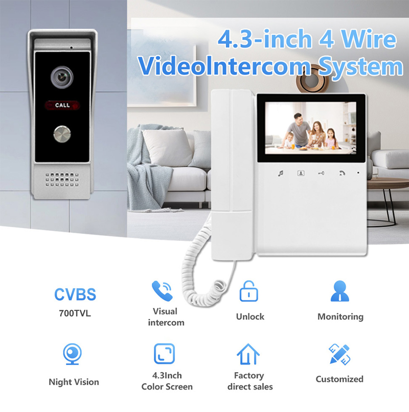 4-draads video-gebouw intercom - Home Security Uk recensie en prijs