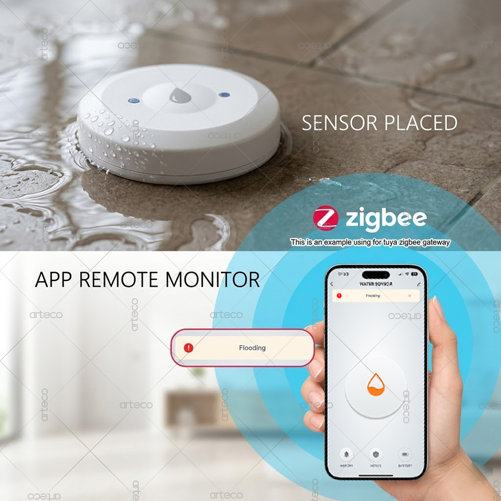 Zigbee Waterleksensor Overstro - Home Security Kitchener recensie en prijs