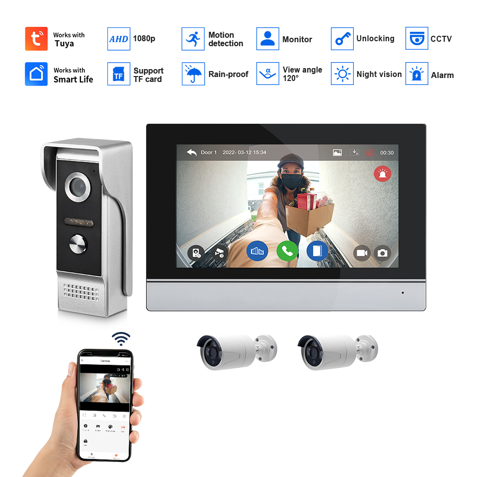 7Inch IPS Scherm 2MP Tuya Afst - Home Security Network recensie en prijs