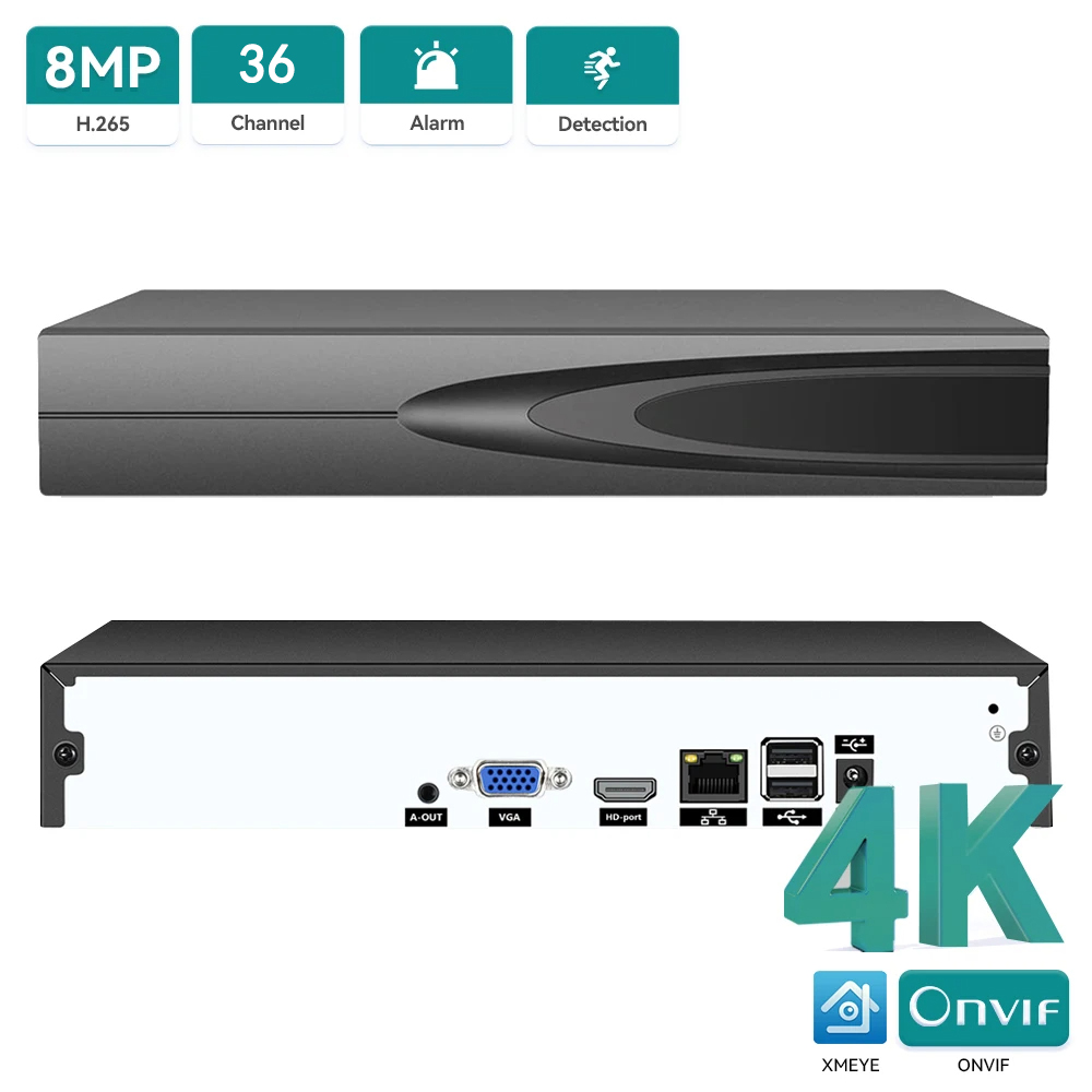 4K ONVIF CCTV NVR 36CH/16CH/10 - Home Security Camera System recensie en prijs