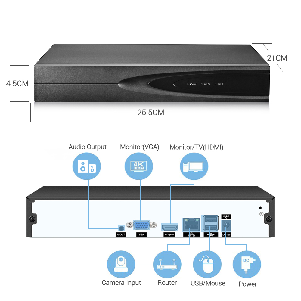 4K ONVIF CCTV NVR 36CH/16CH/10 - Home Security Camera System recensie en prijs