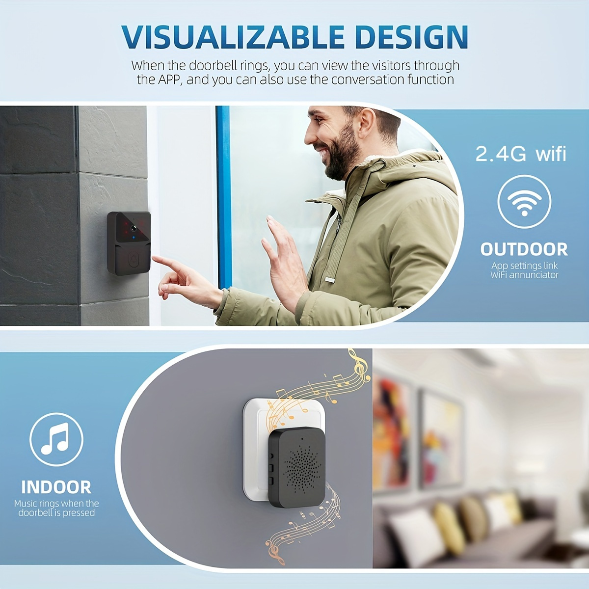 Tuya draadloze slimme videodeu - Home Security La recensie en prijs
